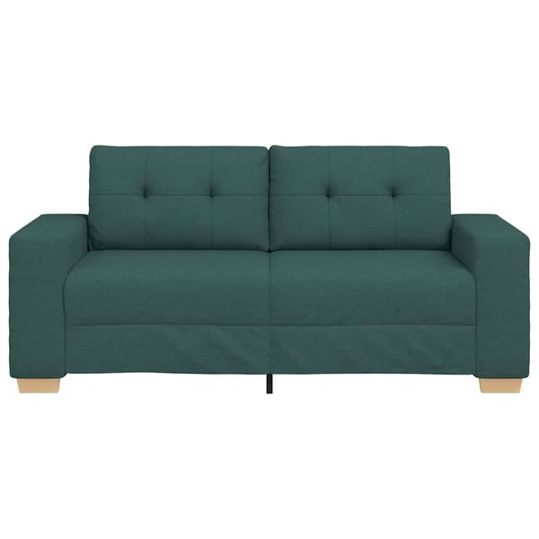 vidaXL Divano Divanetto Verde Scuro 140 cm in Tessuto
