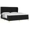 vidaXL Letto a molle con materasso Nero 200 x 200 cm Tessuto
