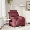 vidaXL Poltrona Elettrica Reclinabile Rosso Vino in Tessuto