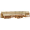 vidaXL Set di divani da esterno con cuscino 8 pcs Naturale e Beige