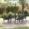 vidaXL Set da Pranzo per Giardino 5 pcs Nero