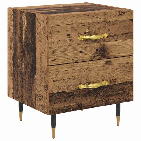 vidaXL Armadio da Notte con cassetto Legno vecchio 40 x 35 x 47,5 cm