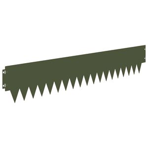 vidaXL Bordura per Prato 20 pcs 103 x 20 cm metallo Verde Oliva