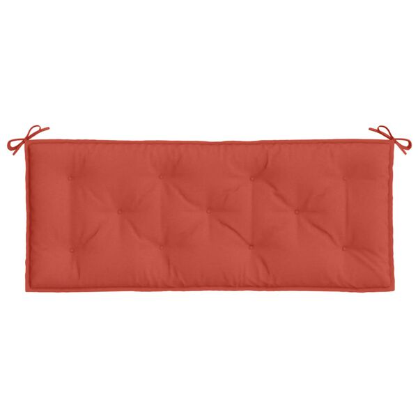 vidaXL Cuscino Panca Giardino Rosso Mélange 120x50x7cm Tessuto