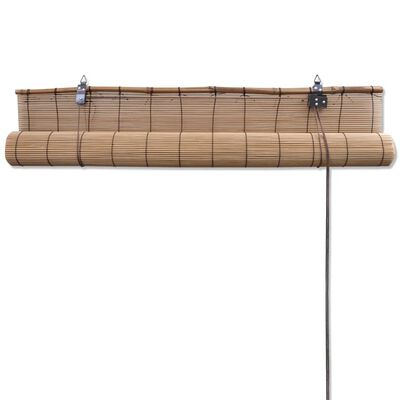 Tende a Rullo in Bambù Marrone 120x220 cm