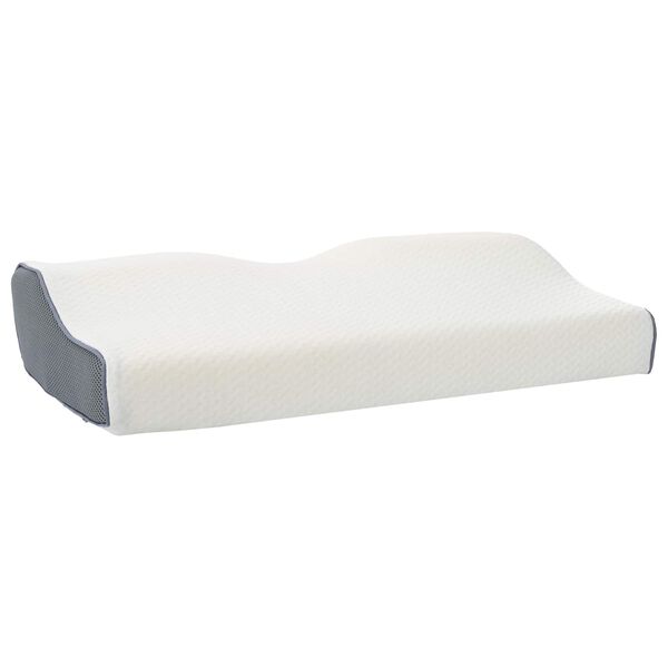 vidaXL Cuscino cervicale Bianco Schiuma Memory 59 x 34,5 x 12 cm