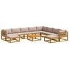 vidaXL Set di divani 11 pz Naturale Legno di Acacia Massello