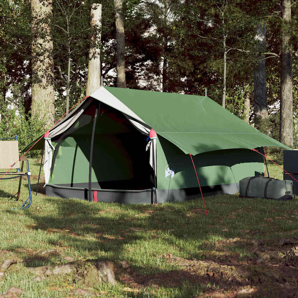vidaXL Tenda da Campeggio per 2 Persone Verde Impermeabile