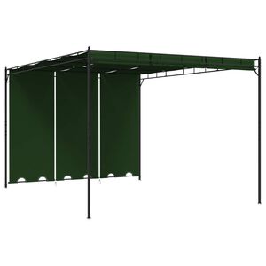 vidaXL Gazebo 4 x 3 x 2,3 m Verde Poliestere e Acciaio