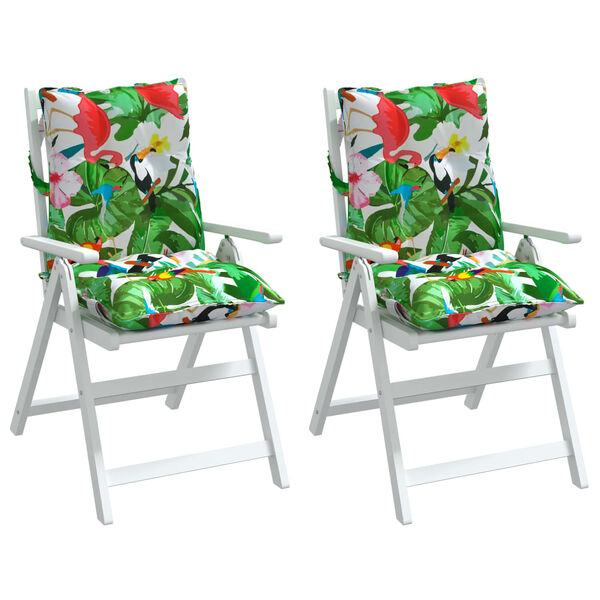 vidaXL Cuscini Sedia Schienale Basso 2pz Multicolore in Tessuto Oxford