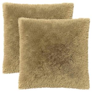 vidaXL Cuscino con cuscino HEERLEN 2 pz Grigio Chiaro Fleece PV