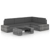 vidaXL Set Divani da Giardino 5 pz con Cuscini in Polyrattan Grigio