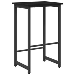 vidaXL Sgabello da bar Rovere Nero 40 x 32 x 74 cm