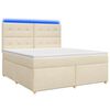 vidaXL Letto box spring con materasso Crema 140 x 200 cm Tessuto