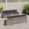 vidaXL Set Divano da Giardino con cuscino 9 pcs Grigio polyrattan