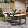 vidaXL Set da Pranzo da Giardino 5pz con Cuscini in Polyrattan Marrone