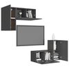 vidaXL Set Mobili Porta TV 4 pz Grigio in Legno Multistrato