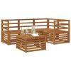 vidaXL Set divani 5 pcs Naturale Legno di Acacia Massello
