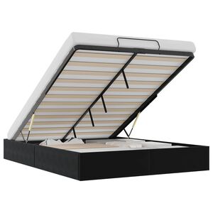 vidaXL Letto ottomano Nero 153 x 203 cm Velluto