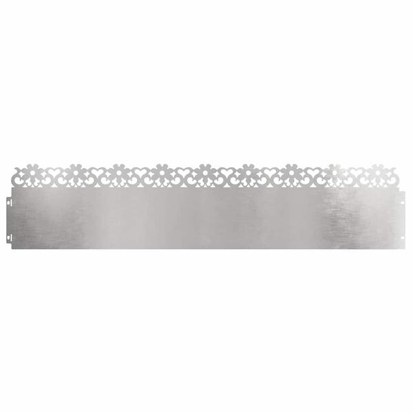 vidaXL Bordure per prato 30 pcs Argento 103 x 0,05 x 22 cm