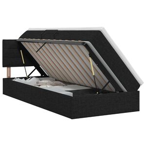 vidaXL Letto con contenitore e materasso Nero 90 x 200 cm Velluto