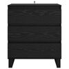 vidaXL Credenza Rovere Nero 60 x 35 x 70 cm Legno multistrato
