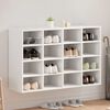 vidaXL Mobile per scarpe Bianco 103 x 30 x 67 cm Legno multistrato