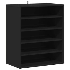 vidaXL Scarpiera Nera 60x35x70 cm in Truciolato