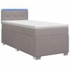 vidaXL Letto con Box Spring, Materasso e LED Tortora 80 x 200 cm