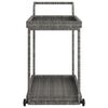 vidaXL Carrello da Bar Grigio 100x45x83 cm in Polyrattan