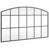 vidaXL Specchio da Parete Nero 100x60 cm Arco in Ferro