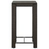 vidaXL Tavolo da Bar da Giardino Marrone 60,5x60,5x110,5 cm Polyrattan