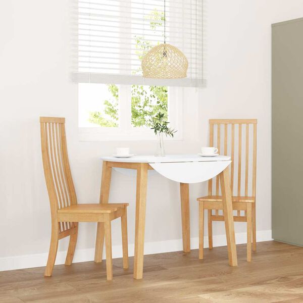 vidaXL Sedie da Pranzo 2 pz in Legno Massello di Hevea