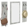 vidaXL Appendiabiti a muro Grigio cemento 96 x 1,5 x 90 cm
