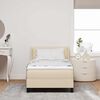vidaXL Letto box spring con materasso con materasso Crema 90 x 200 cm