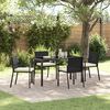 vidaXL Set da Pranzo per Giardino 5 pcs Nero