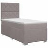 vidaXL Letto box spring con materasso Tortora 80 x 200 cm Tessuto