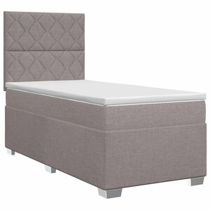 vidaXL Letto box spring con materasso Tortora 80 x 200 cm Tessuto