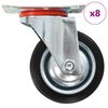 vidaXL Ruote Girevoli 8 pz 75 mm