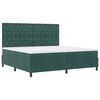 vidaXL Letto a molle con materasso Verde Scuro 200 x 200 cm Velluto