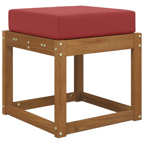 vidaXL Cuscino da Sedia Esterno Rosso vino 40 x 40 x 8 cm