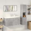 vidaXL Set Mobili da Bagno 4 pz Grigio Cemento in Legno Multistrato