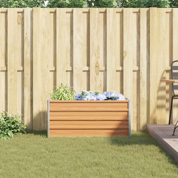 vidaXL Letto rialzato da giardino Marrone Chiaro 100 x 40 x 45 cm