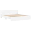 vidaXL Struttura letto con testata con testiera Bianco 193 x 203 cm