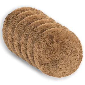 vidaXL Cuscino con cuscino HEERLEN 2 pz Tortora Fleece PV