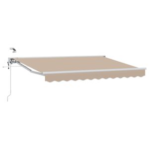 vidaXL Tettuccio Elettrico Retrattile Beige e Bianco 3,5 x 2 m