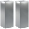 vidaXL Supporto per piante 2 pcs Argento 30 x 30 x 80 cm Acciaio Inox