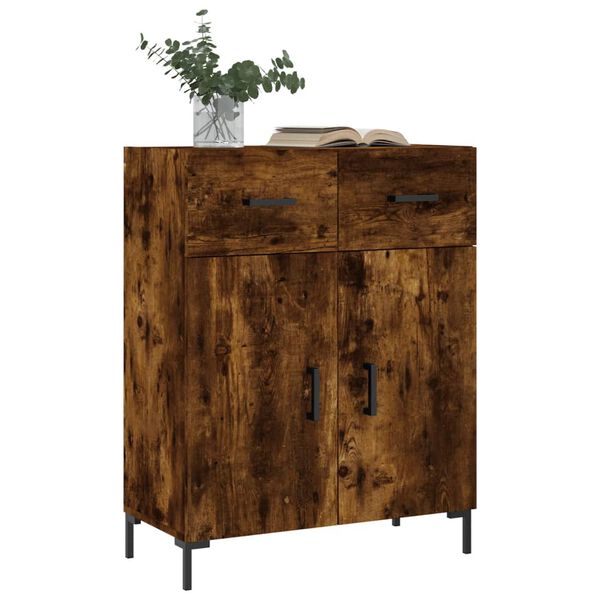 vidaXL Credenza Rovere Fumo 69,5x34x90 cm in Legno Multistrato