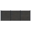 vidaXL Set di Recinzione 3 pz 526 x 186 cm WPC e Alluminio Nero