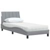 vidaXL Letto con Materasso Hanko Grigio Chiaro 80x200 cm in Tessuto